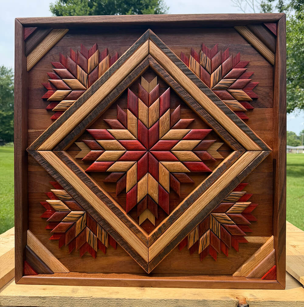 Handmade Framed Wooden Barn Quilt Wall Art Sourcing