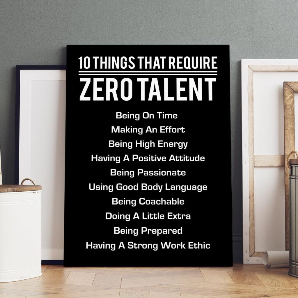 Zero Talent canvas wall art for office