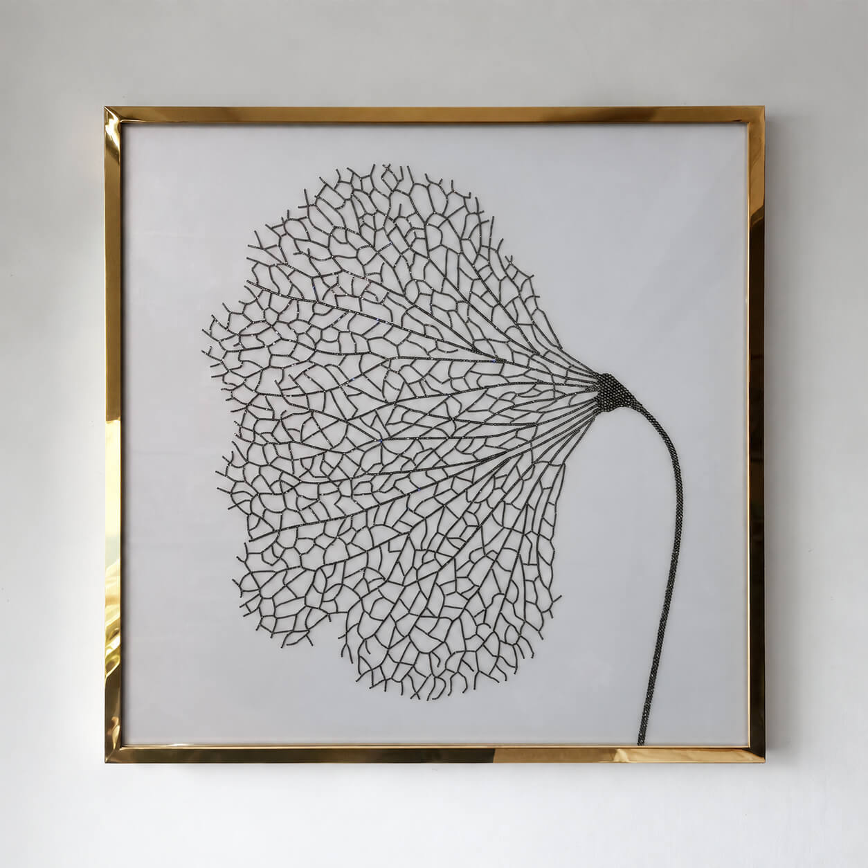 Black Crystal Jellyfish Wall Art with Swarovski Crystals