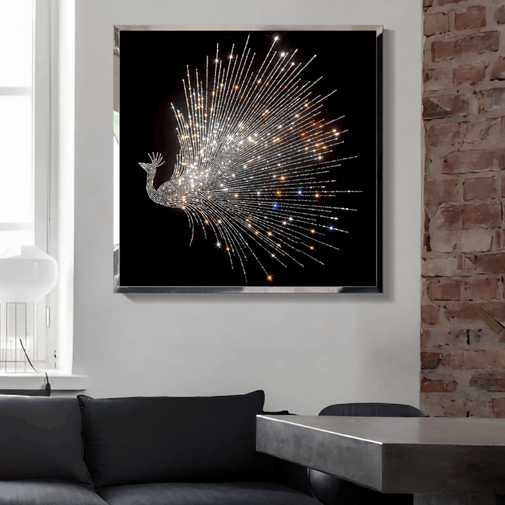 crystal porcelain peacock wall art bedroom