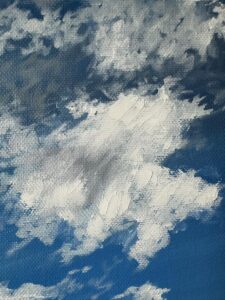 Heavy impasto oil paint texture on canvas