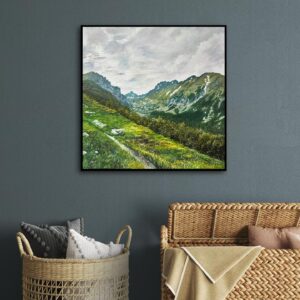 Mountain landscape oil painting