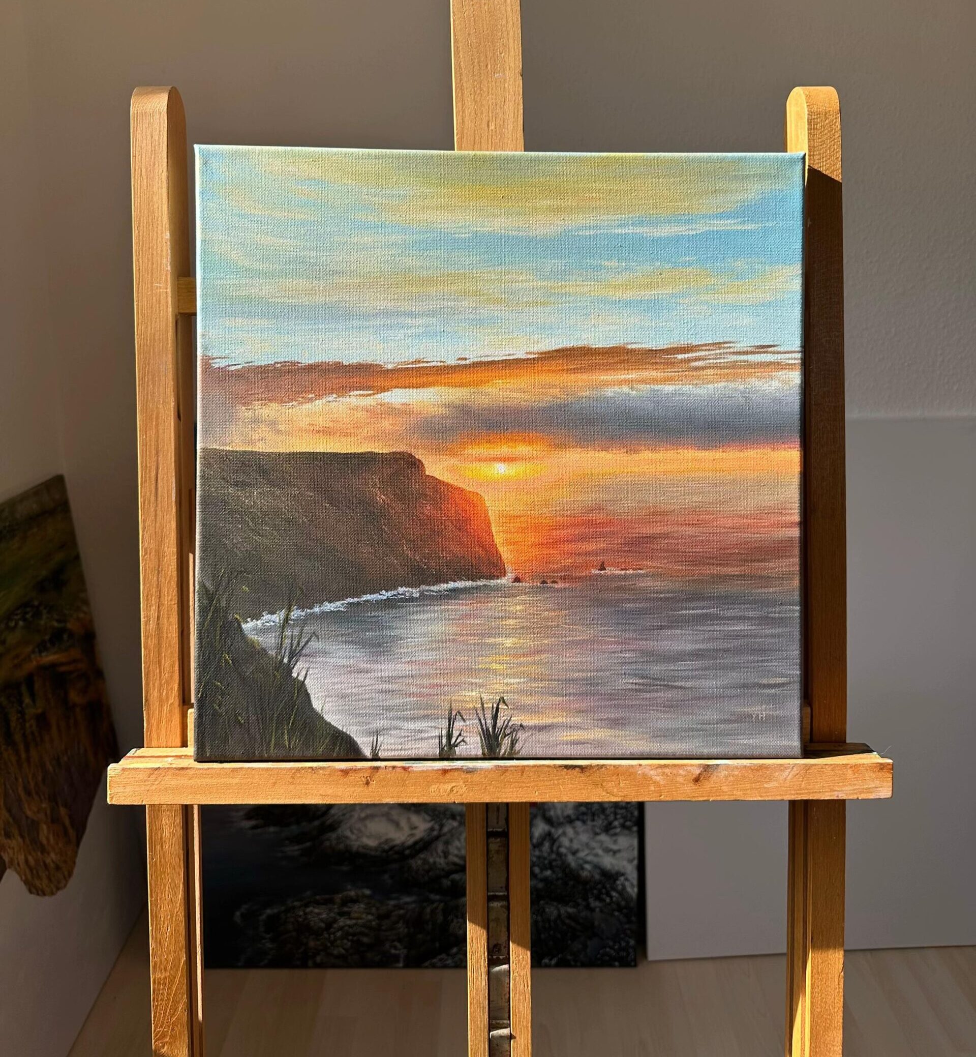 Sunset Seascape Landscape Oil Painting For Home Decor