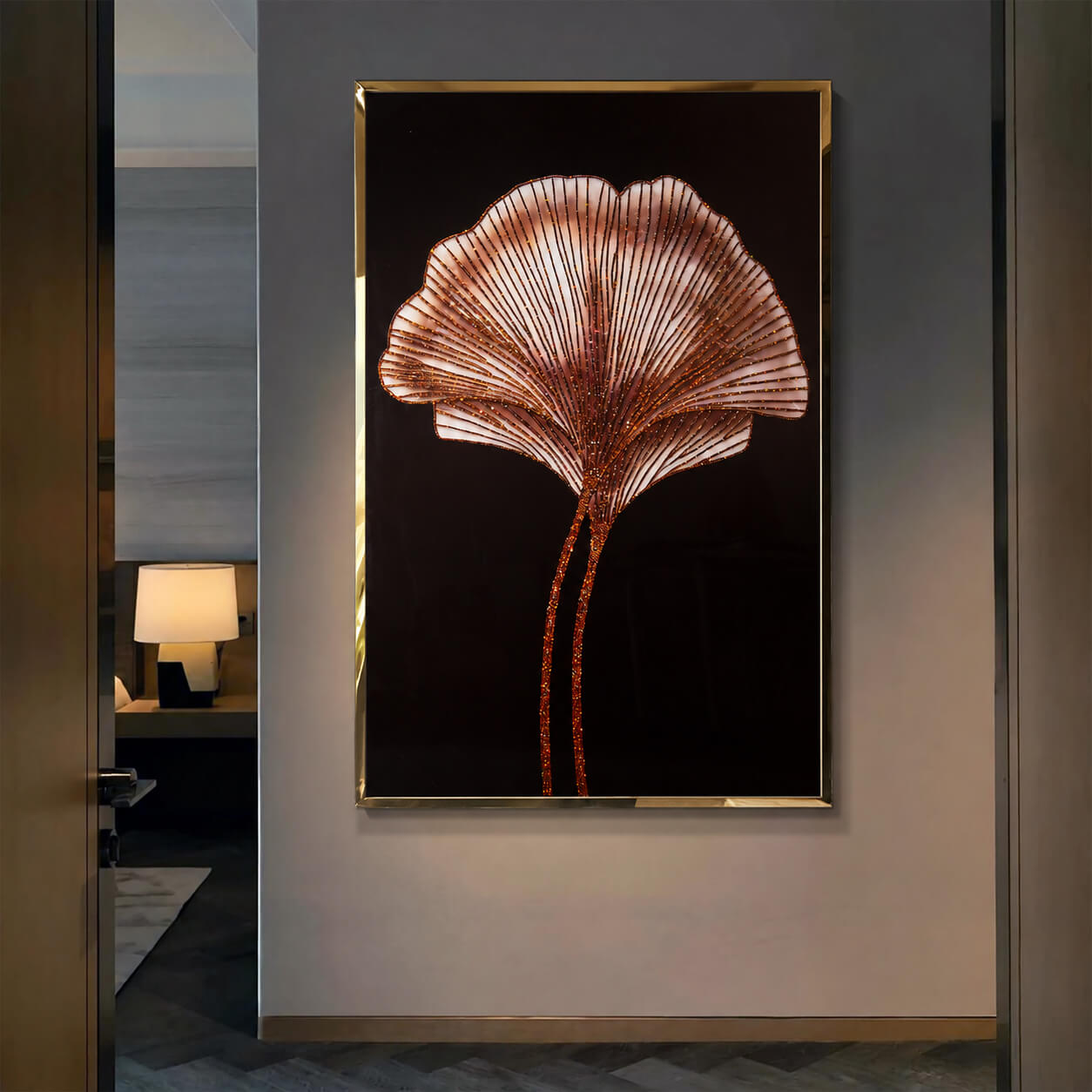 A Sculptural Ginkgo Leaf Wall Art Statement for Refined Interiors