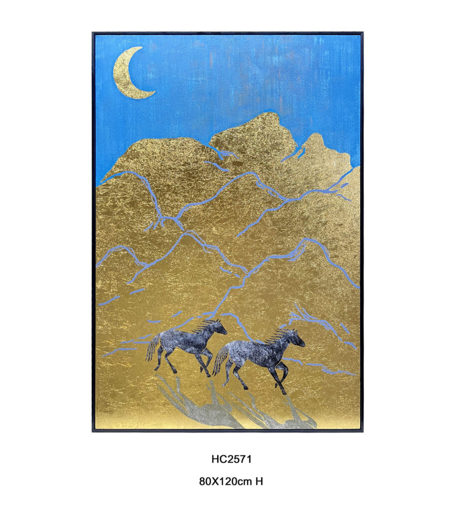 Outdoor rearing horse sculpture