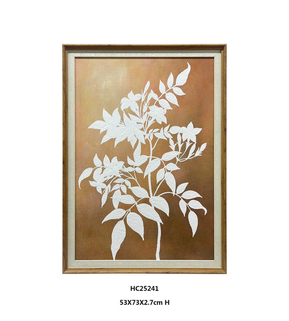 Botanical relief canvas wall art